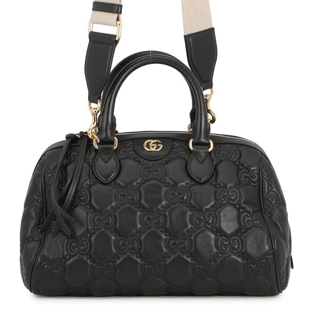 Gucci GG Matelasse Leather Handbag Shoulder Bag Black